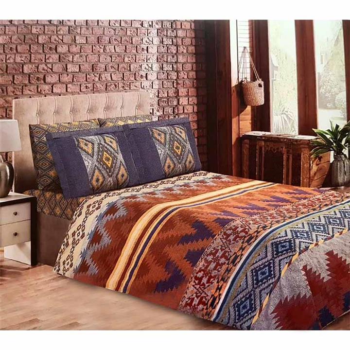 لحاف تک 2 نفره مل رز طرح گلیم Kilim روتاری رانفرس
